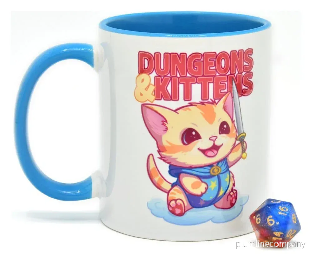 Glassstaff Gåvoset: Mugg & Tärning D20 Dungeons & Kittens - Bild 2