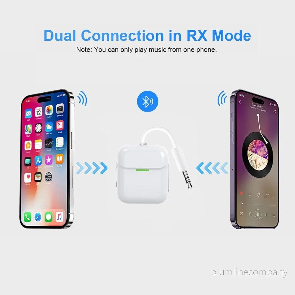 NÖRDIC Bluetooth 5.4-sändare och mottagare för flygresa och TV, upp till 2 enheter, stöd för aptX LL, aptX Adaptive, aptX HD - Bild 3