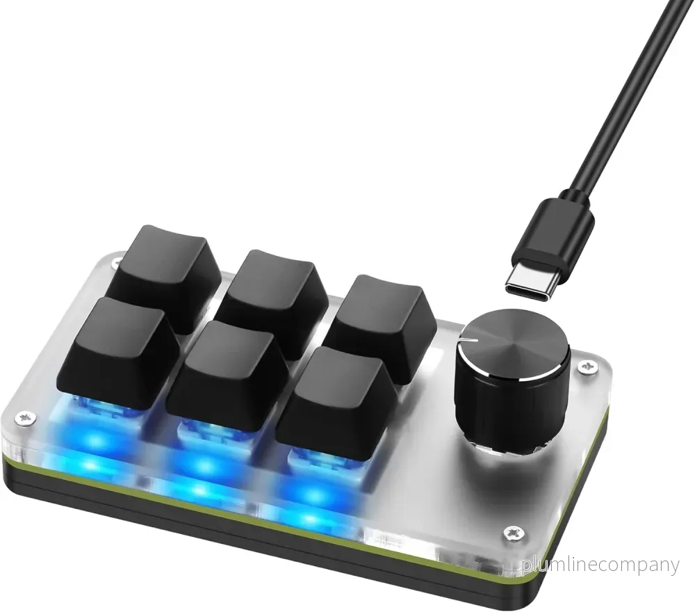 NÖRDIC Programmerbart Mini-tangentbord, 6 Tangenter + 1 Multi-knapp, Mekaniskt OSU Gaming-tangentbord med RGB, Kompatibelt med macOS/Windows NÖRDIC Programmerbart Mini-tangentbord, 6 Tangenter + 1 Multi-knapp, Mekaniskt OSU Gaming-tangentbord med RGB, Kompatibelt med macOS/Windows