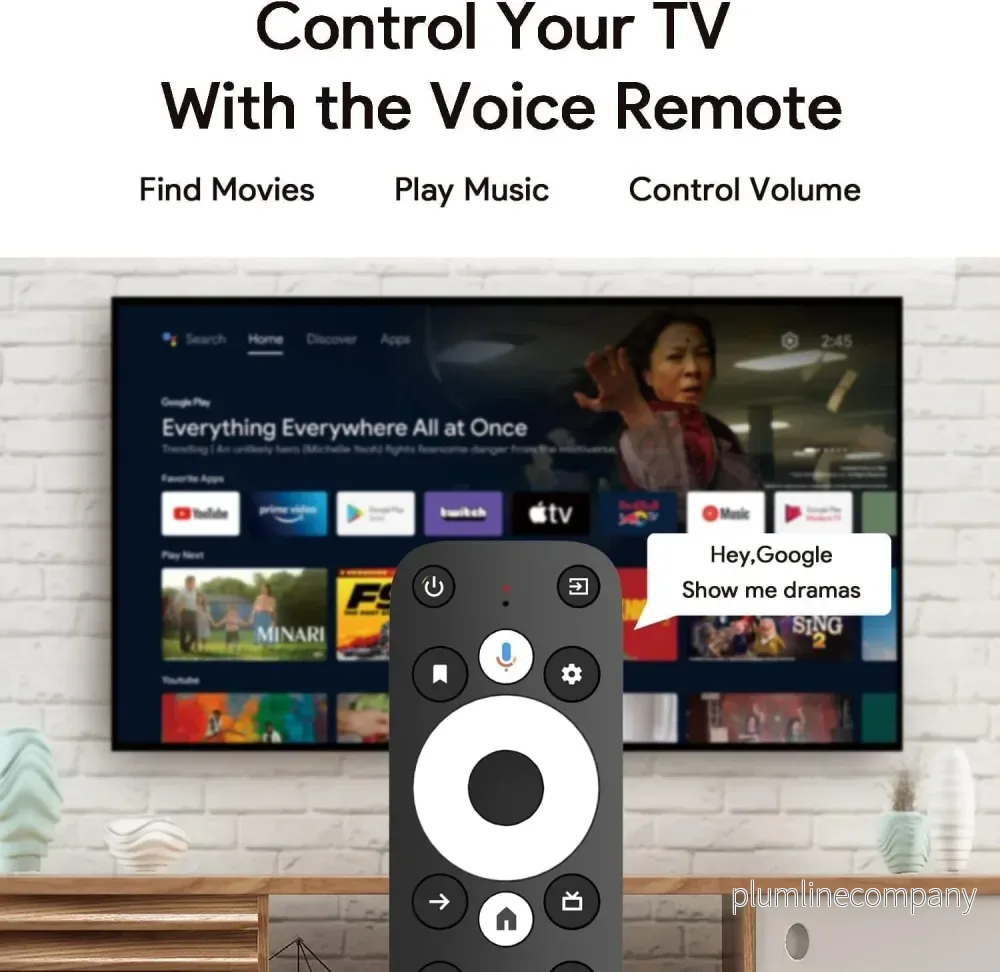Android Google TV-Certifierad 4K-Streamer, mediaplayer-box med röstassistent, fjärrkontroll, inbyggd Chromecast och smart home-kontroll - Bild 2