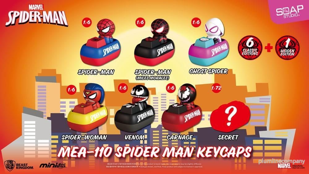 Spider Man Mini Egg Attack Blind Box Figurer nyckelringar 5 cm Sortiment (6) - Bild 2