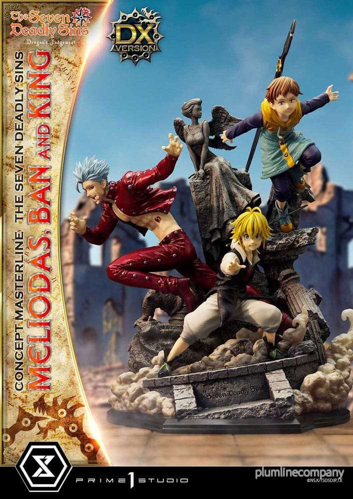 Seven Deadly Sins Concept Masterline Series Staty Meliodas, Ban and King Deluxe Version 55 cm - Bild 2