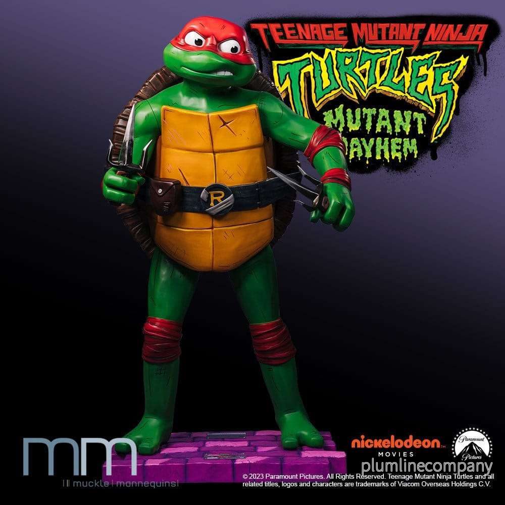 Teenage Mutant Ninja Turtles: Mutant Mayhem Staty i naturlig storlek Raphael 178 cm Teenage Mutant Ninja Turtles: Mutant Mayhem Staty i naturlig storlek Raphael 178 cm