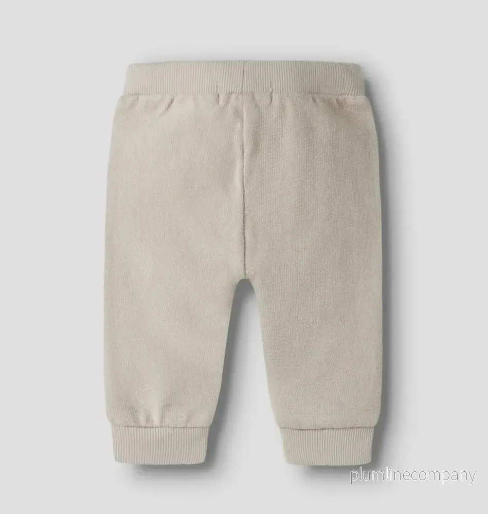 Mjukisbyxor för Baby i Ekologisk Bomull – Peyote - NBMLARSEN SWEAT PANT - Bild 2
