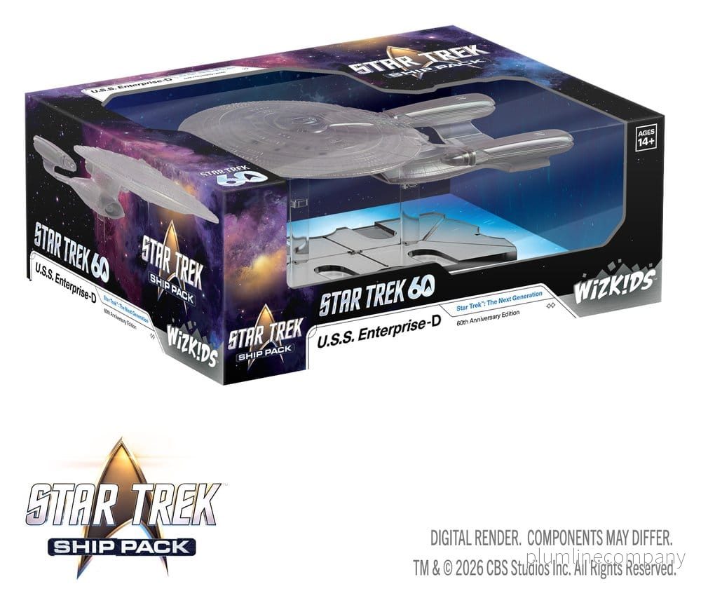 Star Trek Fartygspaket Boxade förmål Färdigmålade Minatyrer U.S.S. Enterprise - 60-årsjubileumsutgåva 22 cm - Bild 3