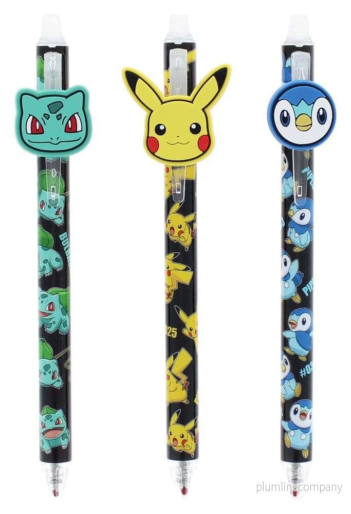 Pokémon raderbara gelpennor 3-pack Pokémon raderbara gelpennor 3-pack