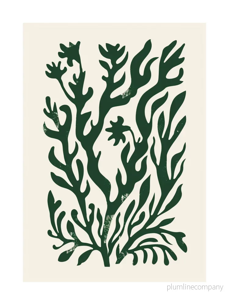 Bold Green Botanical Poster Bold Green Botanical Poster