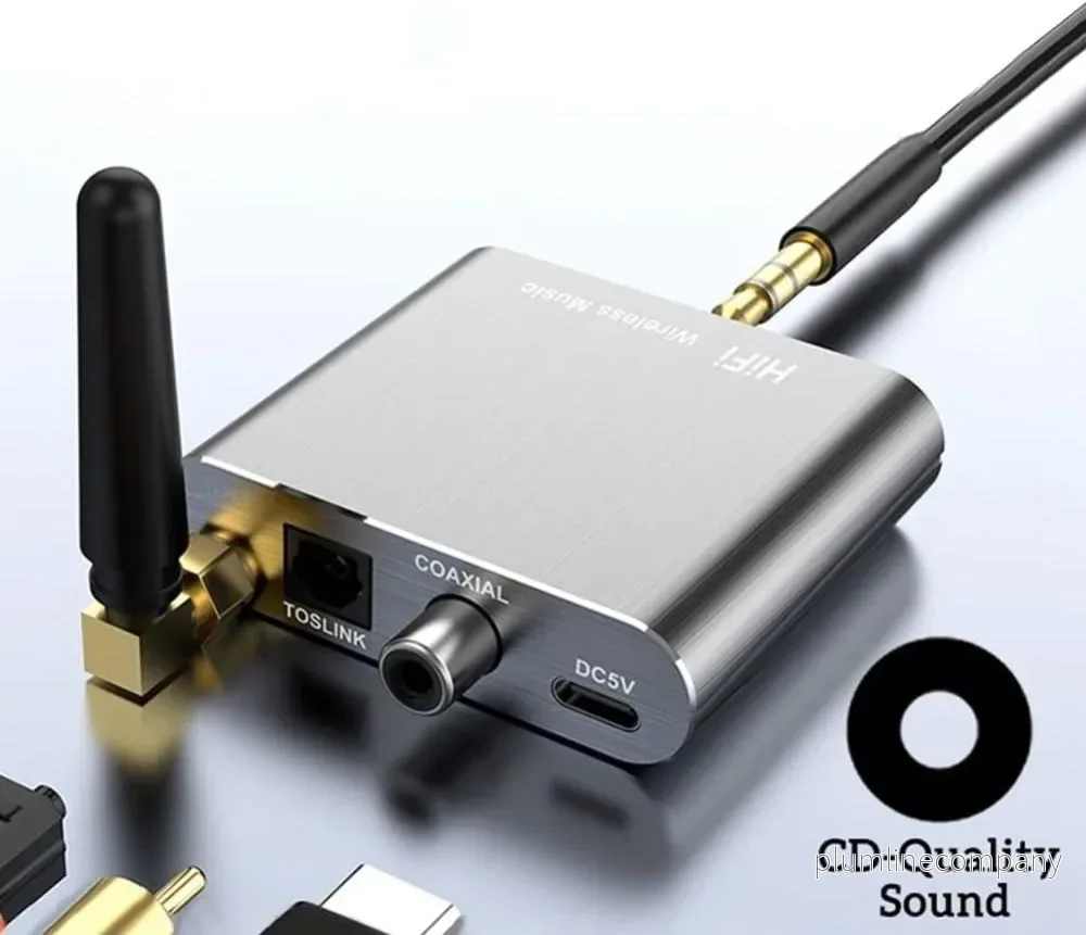 NÖRDIC Bluetooth 5.2 Mottagare, HiFi AUX Optisk Koaxial Utgång, Trådlös Ljudadapter för Hemmastereo, Hörlurar och Högtalare - Bild 3
