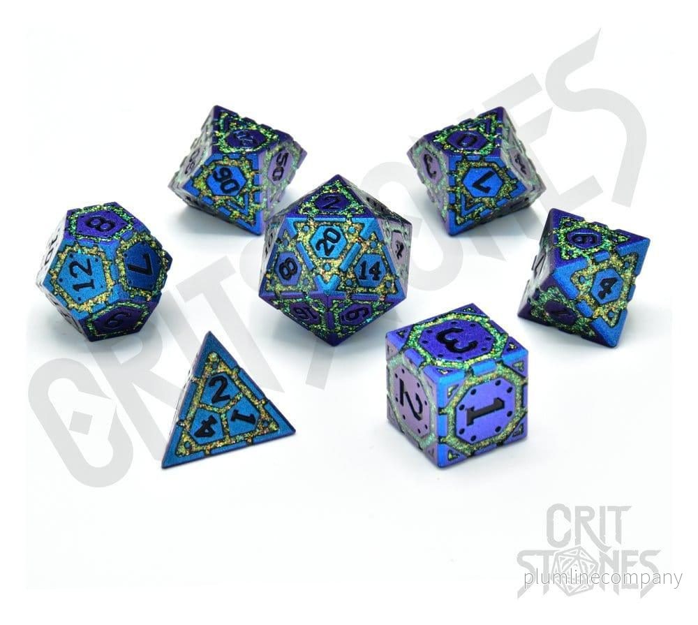 CritStones Metal Dice Set Twilight Grove (7)