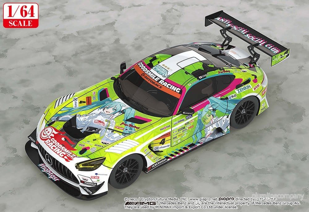 Hatsune Miku GT Project Fordon 1/64 Hatsune Miku AMG 2022 Säsongsöppningsversion, 7 cm - Bild 2