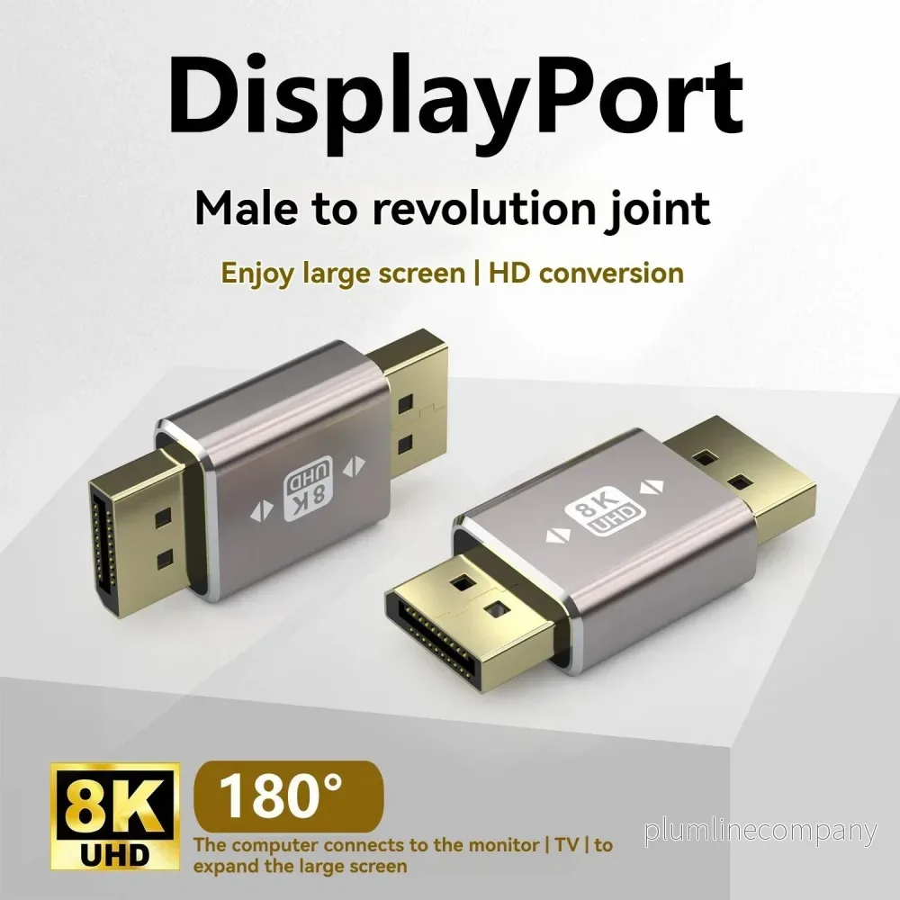 NÖRDIC Displayport-adapter hane till hane 8K60Hz 4K144/120/60Hz NÖRDIC Displayport-adapter hane till hane 8K60Hz 4K144/120/60Hz