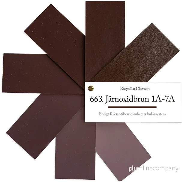 Invändig Linoljefärg Halvblank Järnoxidbrun 663 1 L - Bild 2