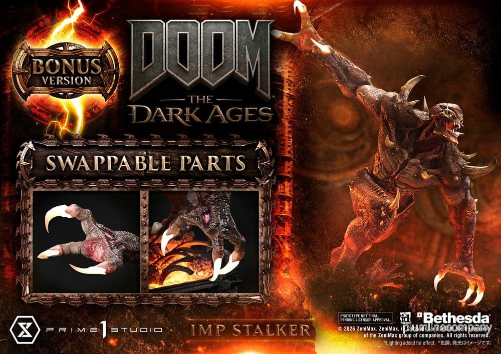 DOOM: The Dark Ages Ultimate Premium Masterline Series Staty 1/4 Imp Stalker Bonus Version 77 cm - Bild 3