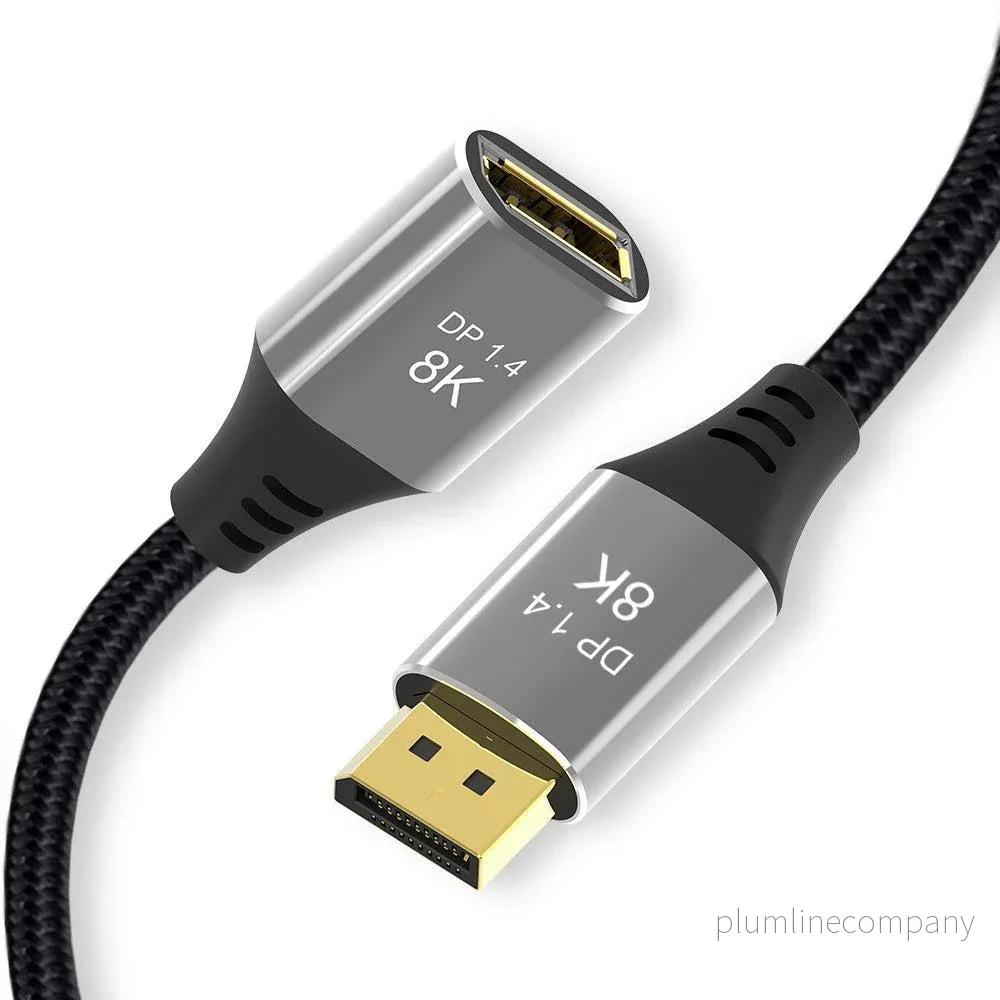 NÖRDIC 2m Displayport 1.4 förlängningskabel UHD 8K60Hz 4K144Hz 32,4Gbps 10-bit HDR dubbelskärmad NÖRDIC 2m Displayport 1.4 förlängningskabel UHD 8K60Hz 4K144Hz 32,4Gbps 10-bit HDR dubbelskärmad