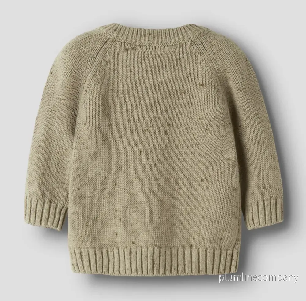 Stickad kofta baby - NBNGALTO FIK LS KNIT LIL - Twill - Bild 2