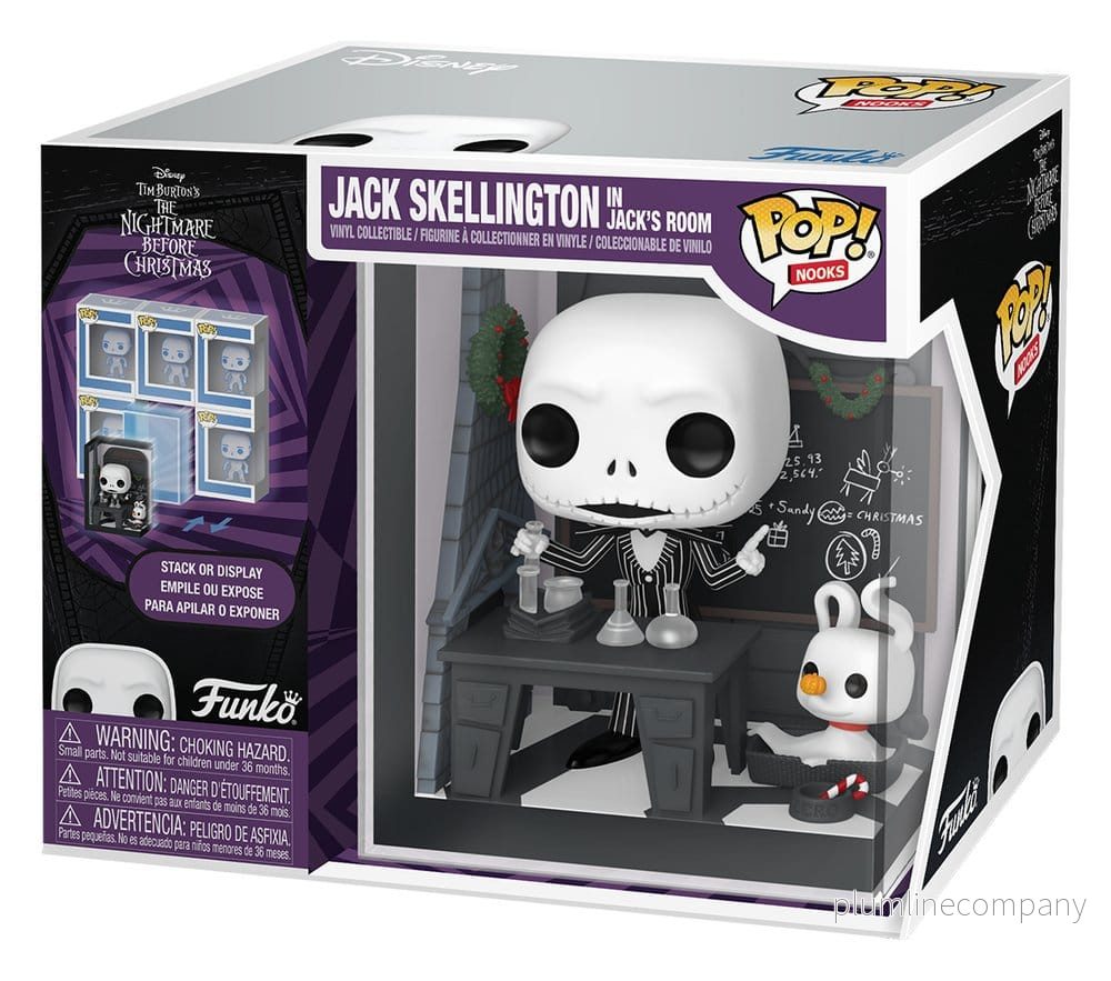 Nightmare Before Christmas POP! Nooks-figur Jack Skellingtons rum 9 cm - Bild 3