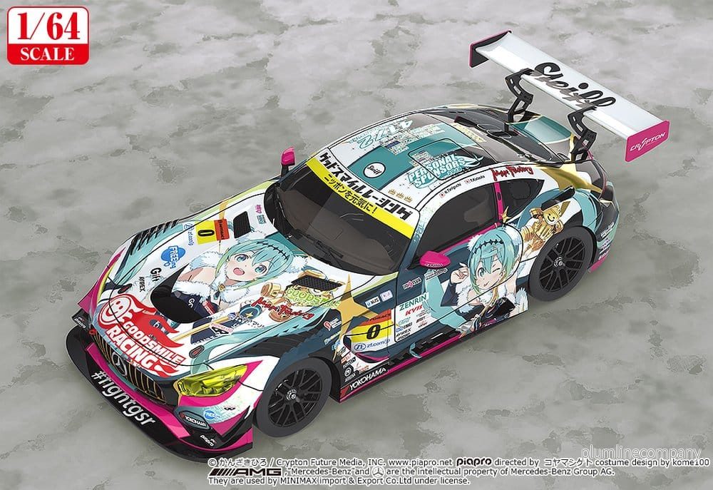 Hatsune Miku GT Project Fordon 1/64 Good Smile Hatsune Miku AMG 2018 SUPER GT-version 7 cm - Bild 2