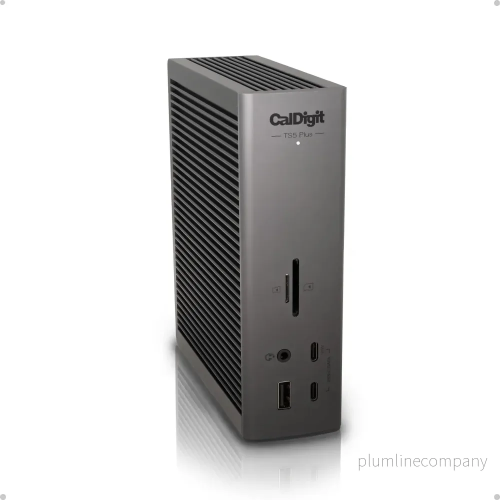 CalDigit TS5 Plus – 20 Portar Thunderbolt 5 Dockningsstation, 140W Laddning, 3X 80Gb/s Thunderbolt 5, 10x 10Gb/s USB Portar CalDigit TS5 Plus – 20 Portar Thunderbolt 5 Dockningsstation, 140W Laddning, 3X 80Gb/s Thunderbolt 5, 10x 10Gb/s USB Portar