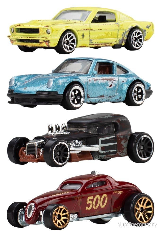 Hot Wheels Silver Series Die-Cast Fordon i Skala 1/64 Vintage 979K Sortiment (10)