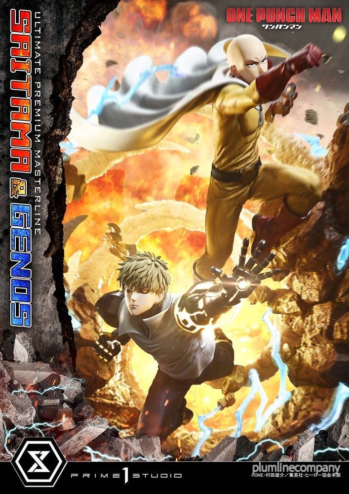 One-Punch Man Ultimate Premium Masterline Series Statue 1/4 Saitama & Genos 73 cm - Bild 3