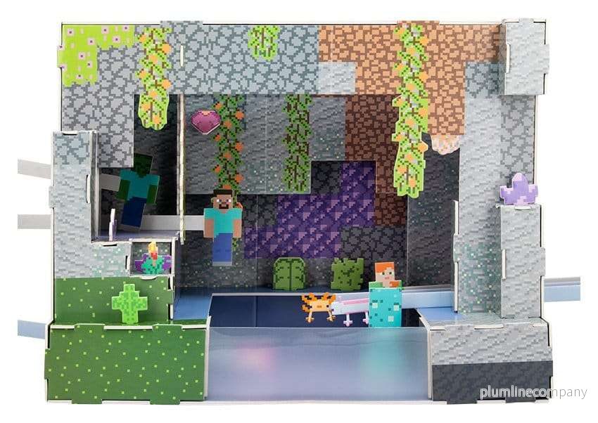 Minecraft byggsats 3D-scen Minecraft byggsats 3D-scen
