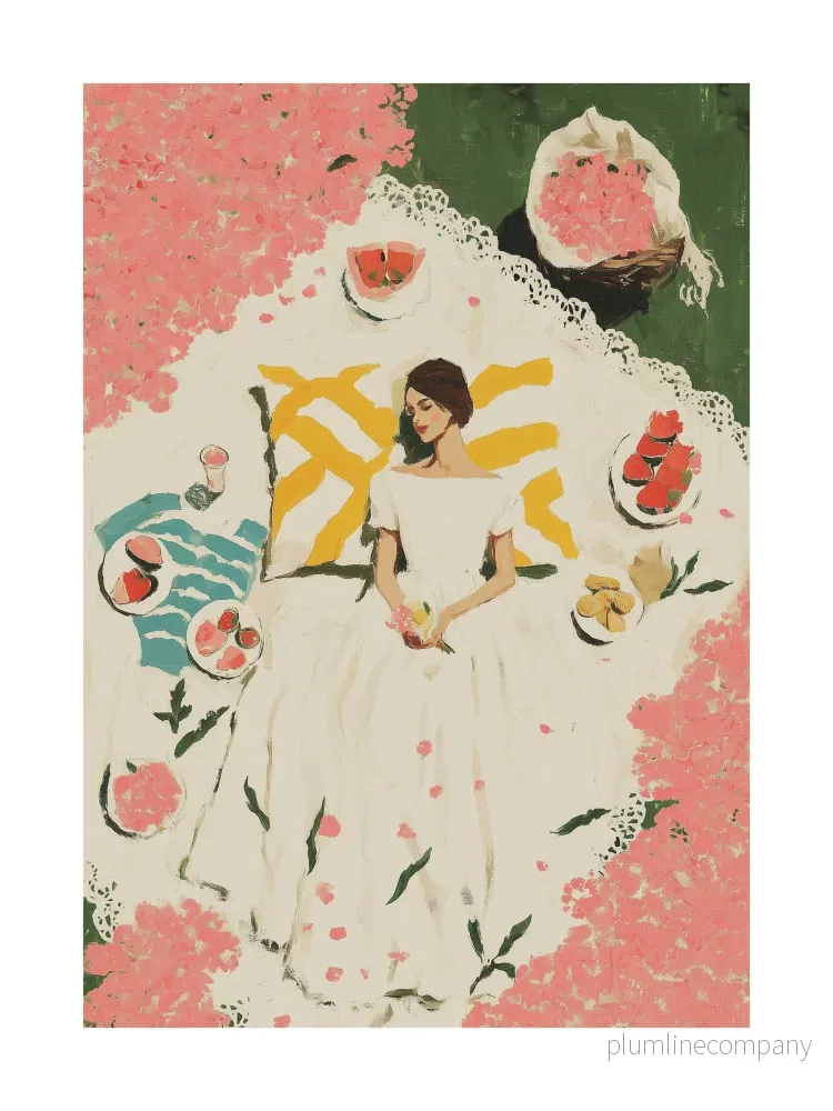 Romantic Garden Picnic Poster