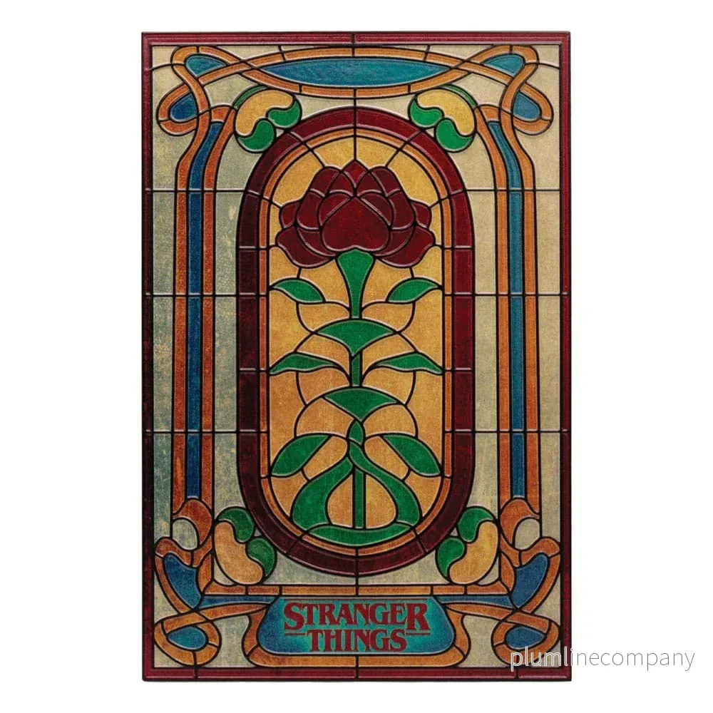 Stranger Things Resin Plaque – Creel House Stained Glass Window