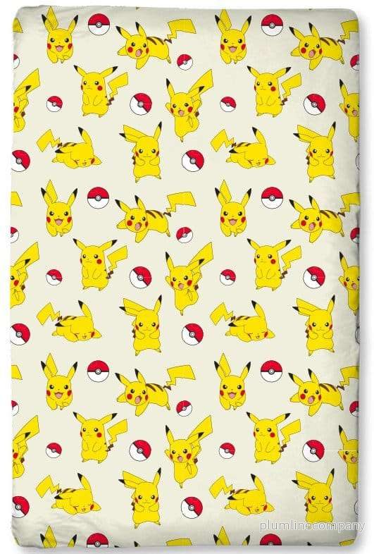 Pokémon Dra-på-lakan Pikachu 90 x 200 x 25 cm