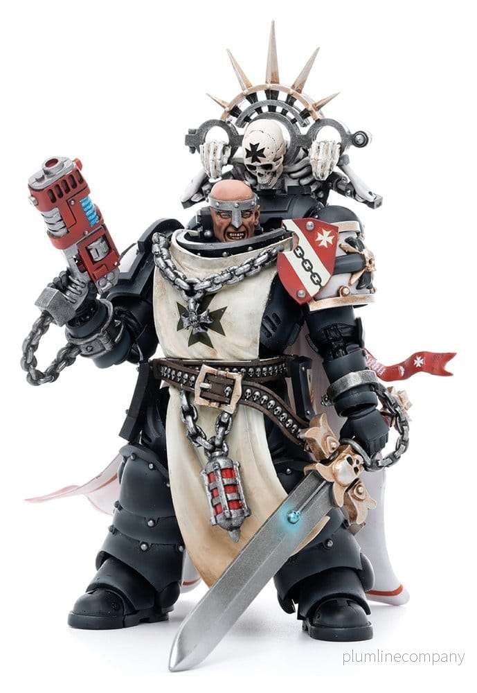 Warhammer 40k Actionfigur i skala 1/18, Black Templars Marshal Baldeckrath, 12 cm Warhammer 40k Actionfigur i skala 1/18, Black Templars Marshal Baldeckrath, 12 cm