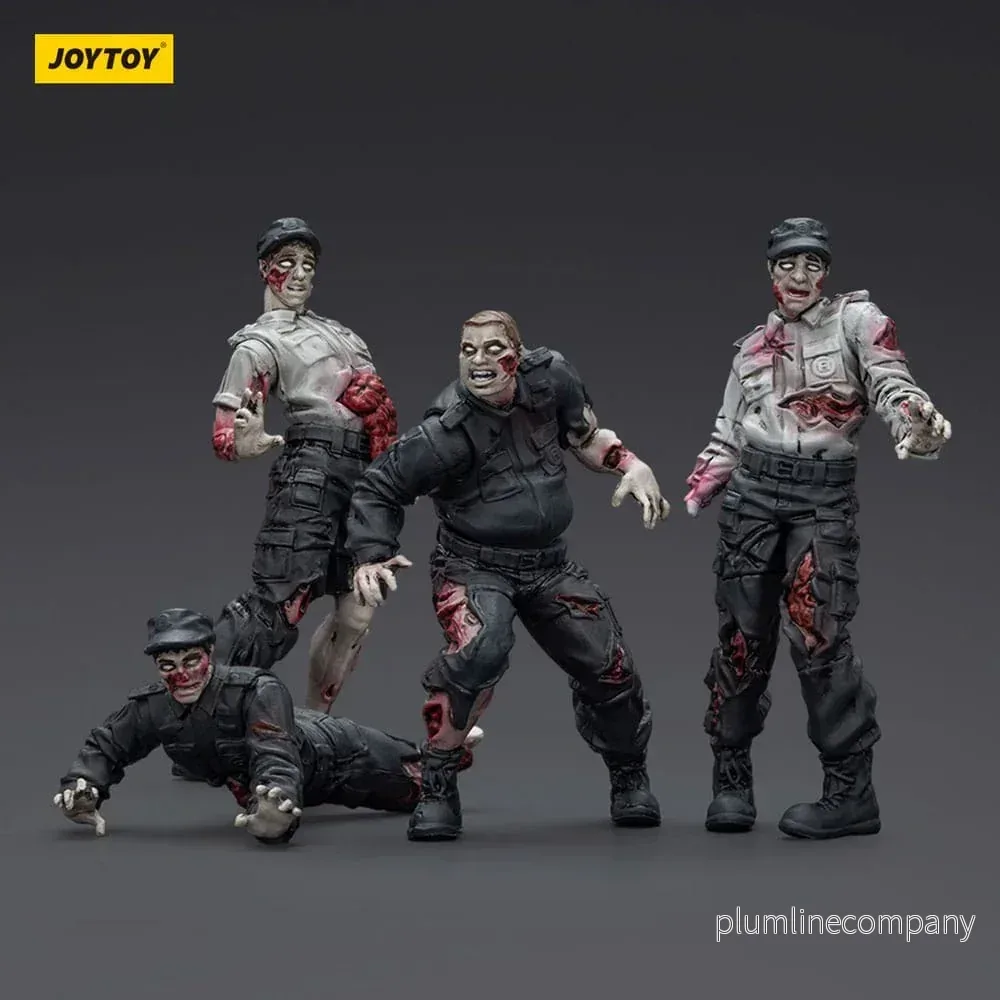 Zombie Dark Source Action Figurr 4-Pack Security Guards 8 cm - Bild 3