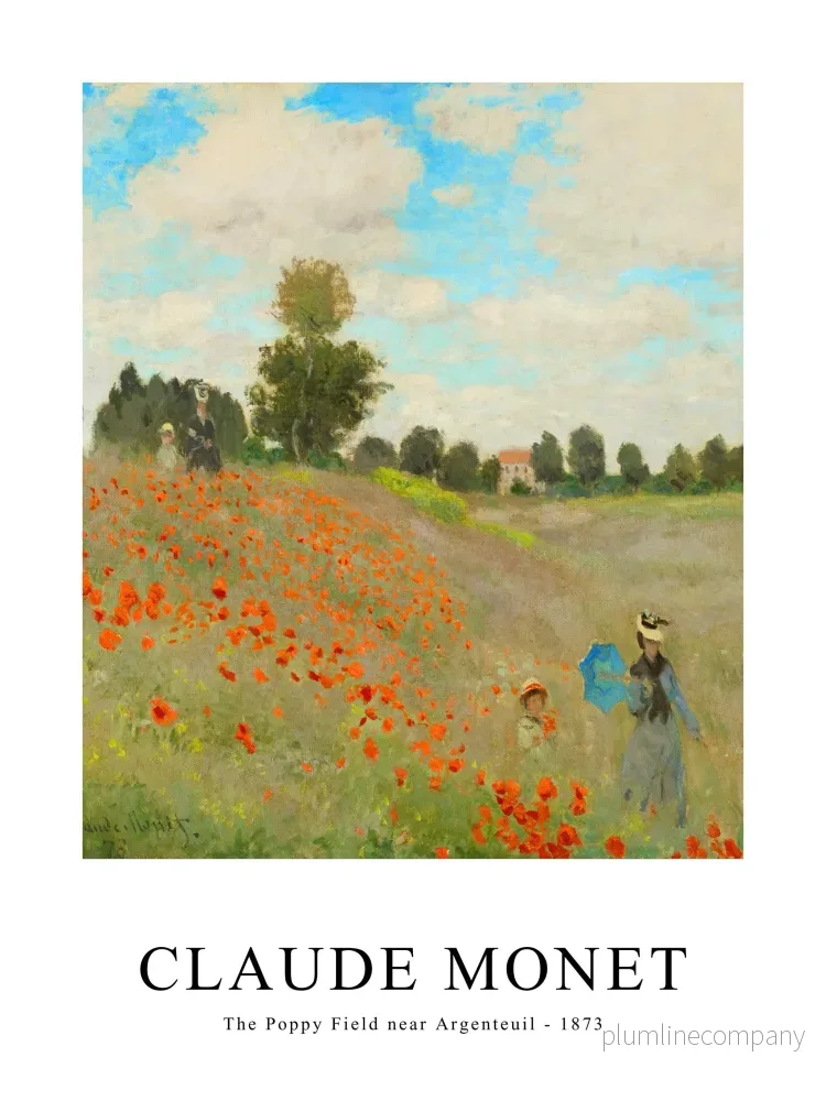 The Poppy Field near Argenteuil 1873 Poster