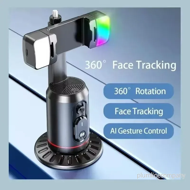 NÖRDIC auto-tracking stativ med 360° rotation och ansiktsspårning, trådlös inbyggd fjärr - Bild 2