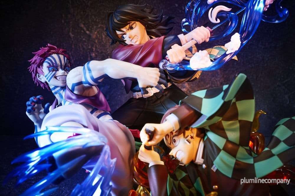 Demon Slayer: Kimetsu no Yaiba PVC-figur Tanjiro Kamado, Giyu Tomioka & Akaza 13 cm - Bild 3