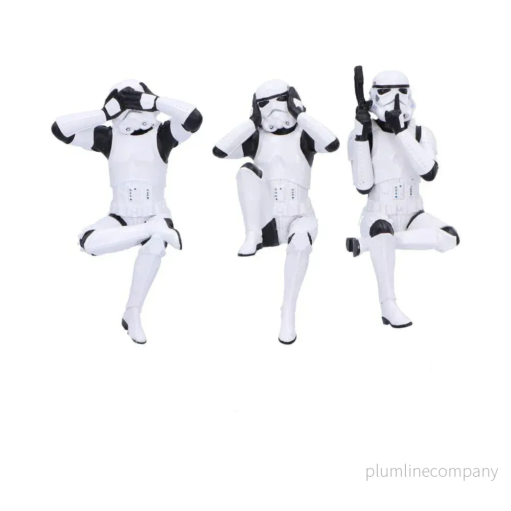 Tre visa sittande Stormtrooper-figurer 11 cm - Bild 2