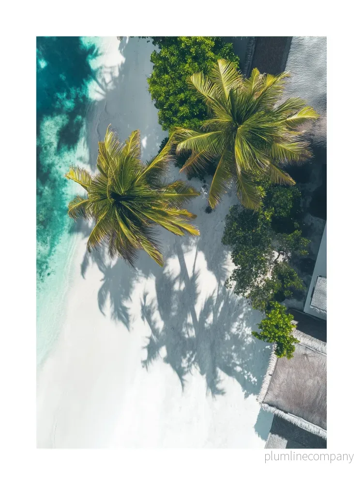 Twin Palms Paradise Poster