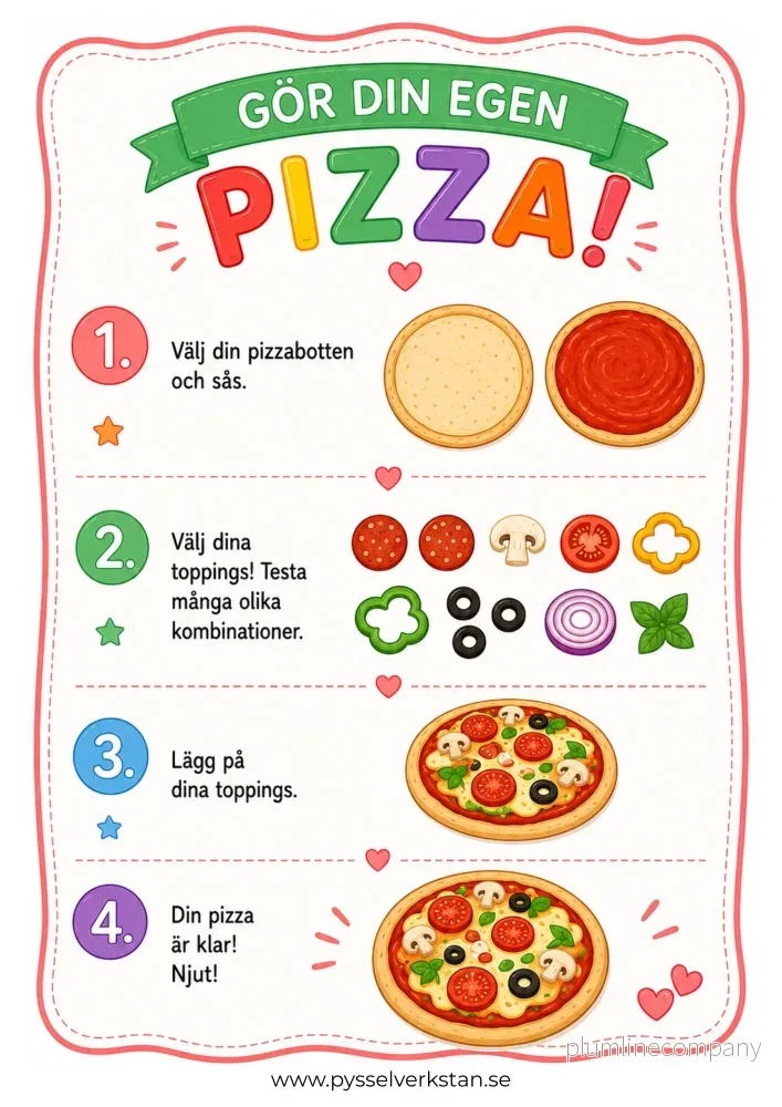 Gör din egen pizza – ett kreativt pyssel för små pizzabagare Gör din egen pizza – ett kreativt pyssel för små pizzabagare