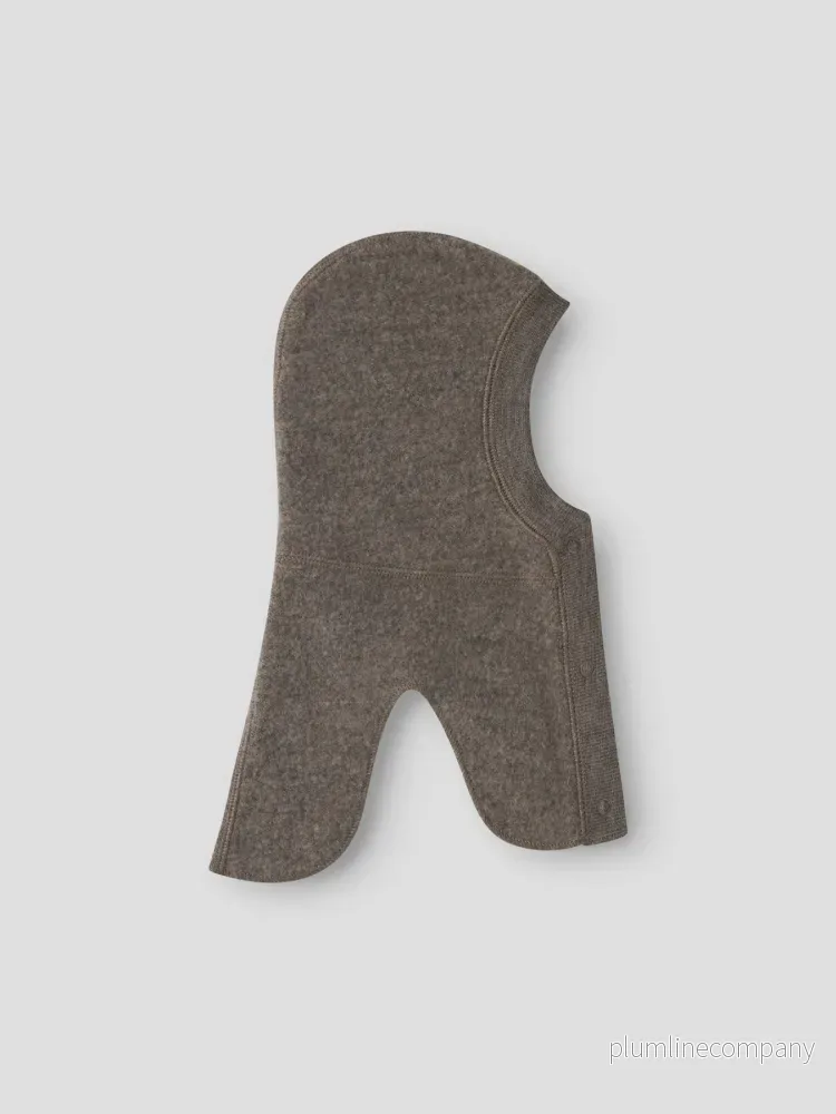 Balaclava i 100% merinoull för baby - NBFWMINO WOOL BRU BALACLAVA - Morel - Bild 2