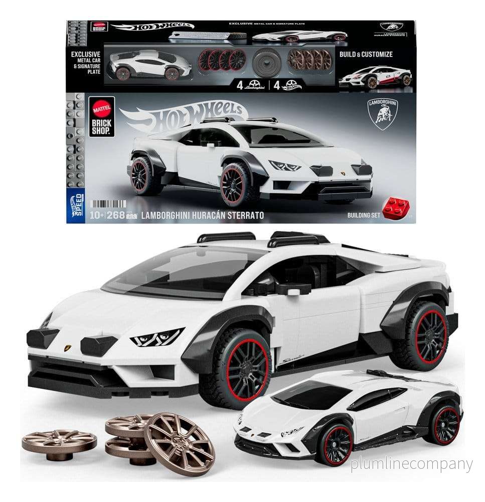 Hot Wheels Speed Mattel Brick Shop byggsats 1:32 Lamborghini Huracán Sterrato