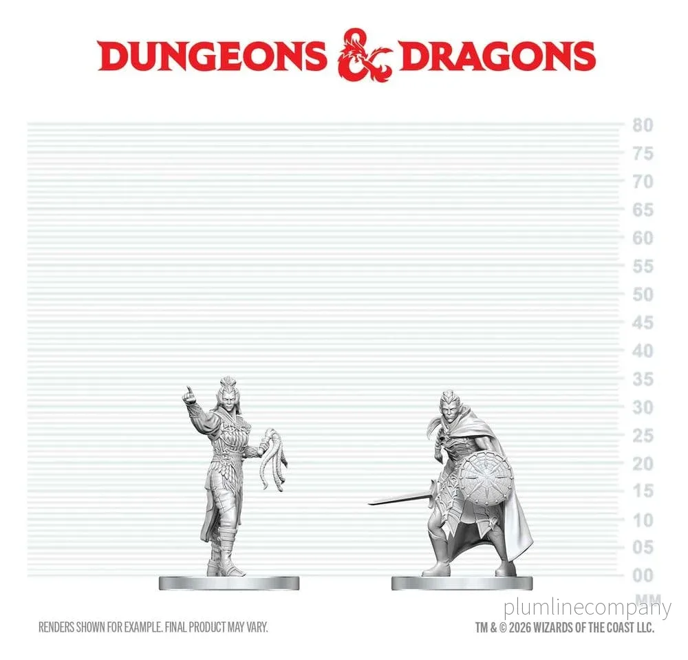D&D Nolzur's Fantastiska Minifigurer Mini Figurer Drow Elitesoldat & Drow Prästinna av Lolth 13 cm - Bild 3