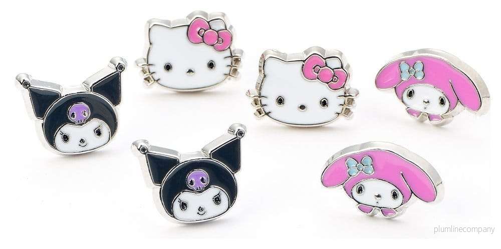 Sanrio stiftörhängen set – Hello Kitty, Kuromi och My Melody - Bild 2