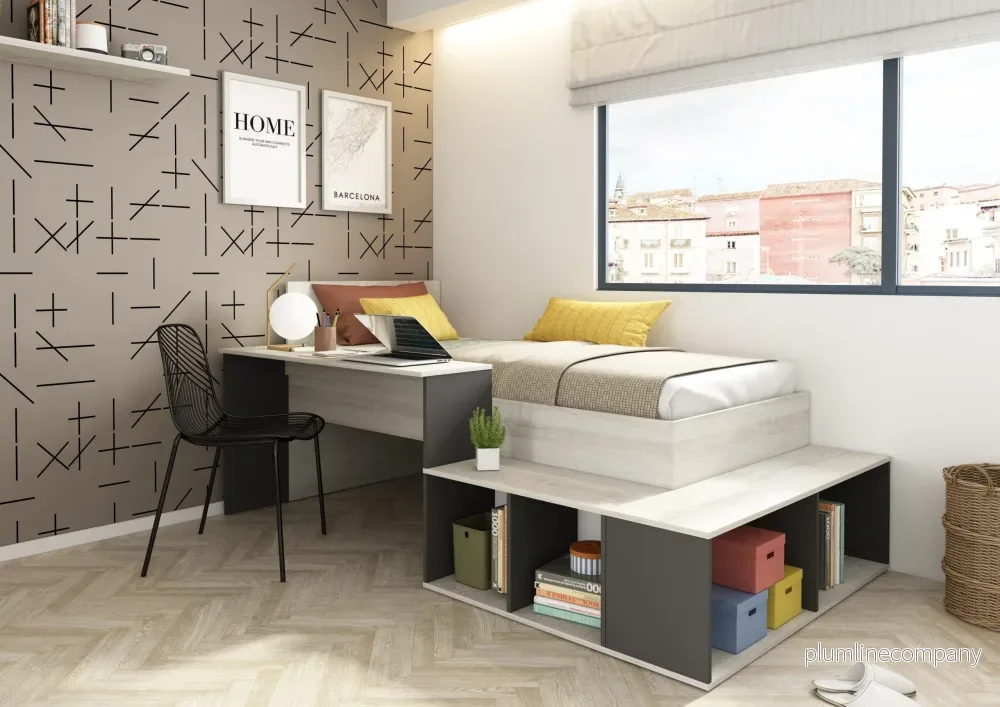 Blake barnsäng svart med förvaring och skrivbord 90×200 – Skärm Blake barnsäng svart med förvaring och skrivbord 90×200 – Skärm