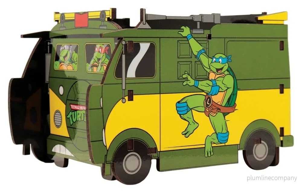 Teenage Mutant Ninja Turtles skrivbordshållare Van 13 cm – Officiellt licensierad i trä Teenage Mutant Ninja Turtles skrivbordshållare Van 13 cm – Officiellt licensierad i trä
