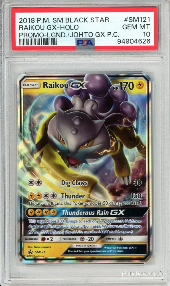 PSA 10 Raikou-GX SM121 – SM Black Star Promos PSA 10 Raikou-GX SM121 – SM Black Star Promos