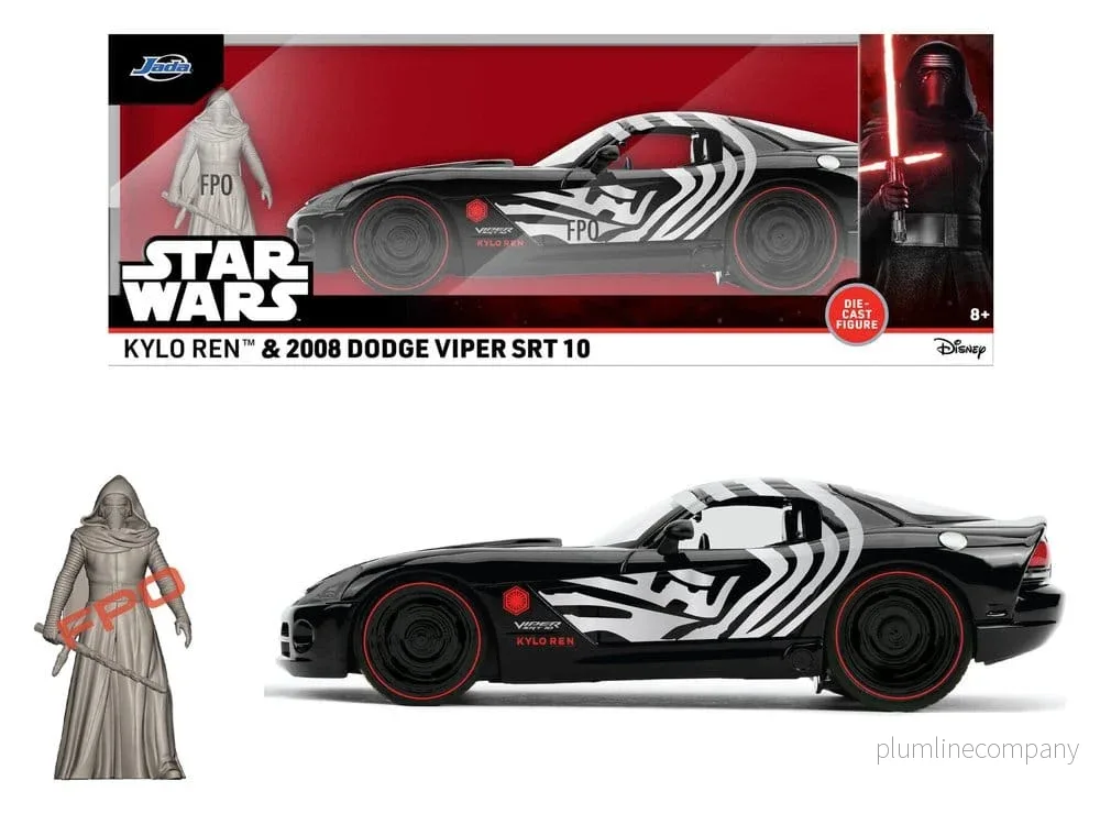 Star Wars Diecast-modell 1:24 Kylo Ren Dodge Viper SRT10 2008 Star Wars Diecast-modell 1:24 Kylo Ren Dodge Viper SRT10 2008