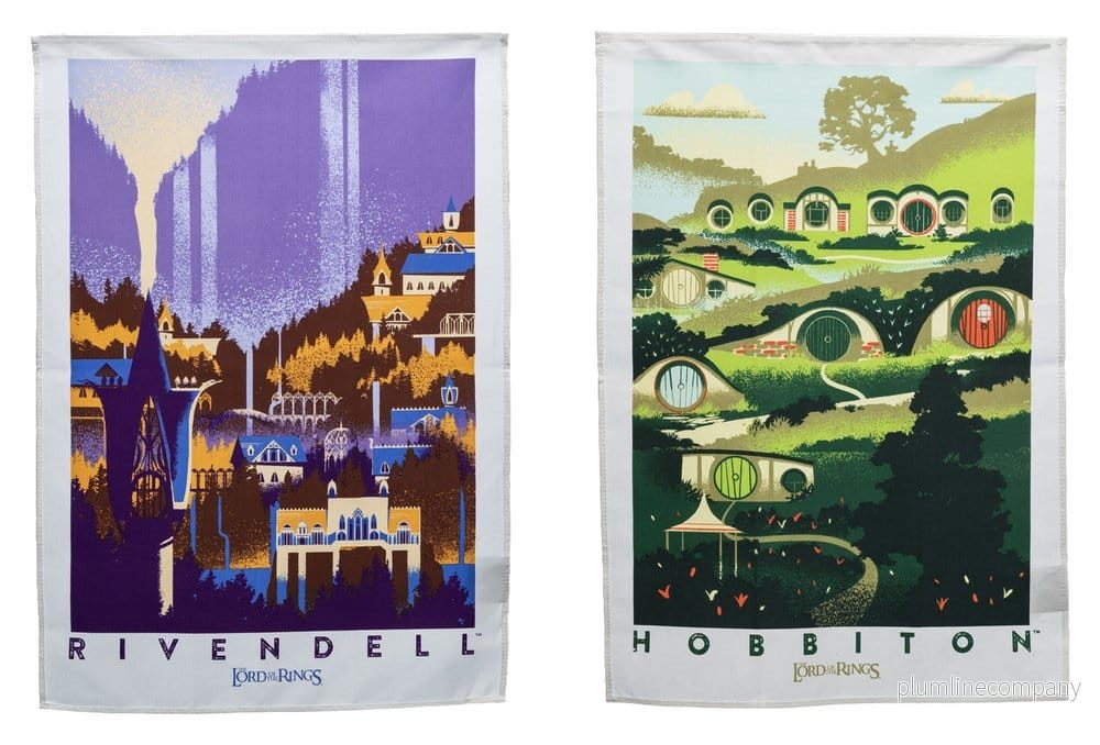 Lord of the Rings Tea Towel 2-Pack Rivendell & Hobbiton 70 cm - Bild 2