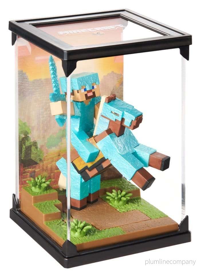 Minecraft Dioramafigur Diamond Armor Steve och Horse 18 cm Minecraft Dioramafigur Diamond Armor Steve och Horse 18 cm