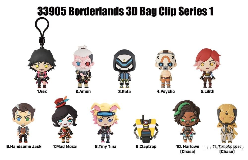 Borderlands 3D PVC Bag Clips Serie 1 Blindpåse Display (24 stycken) - Bild 2