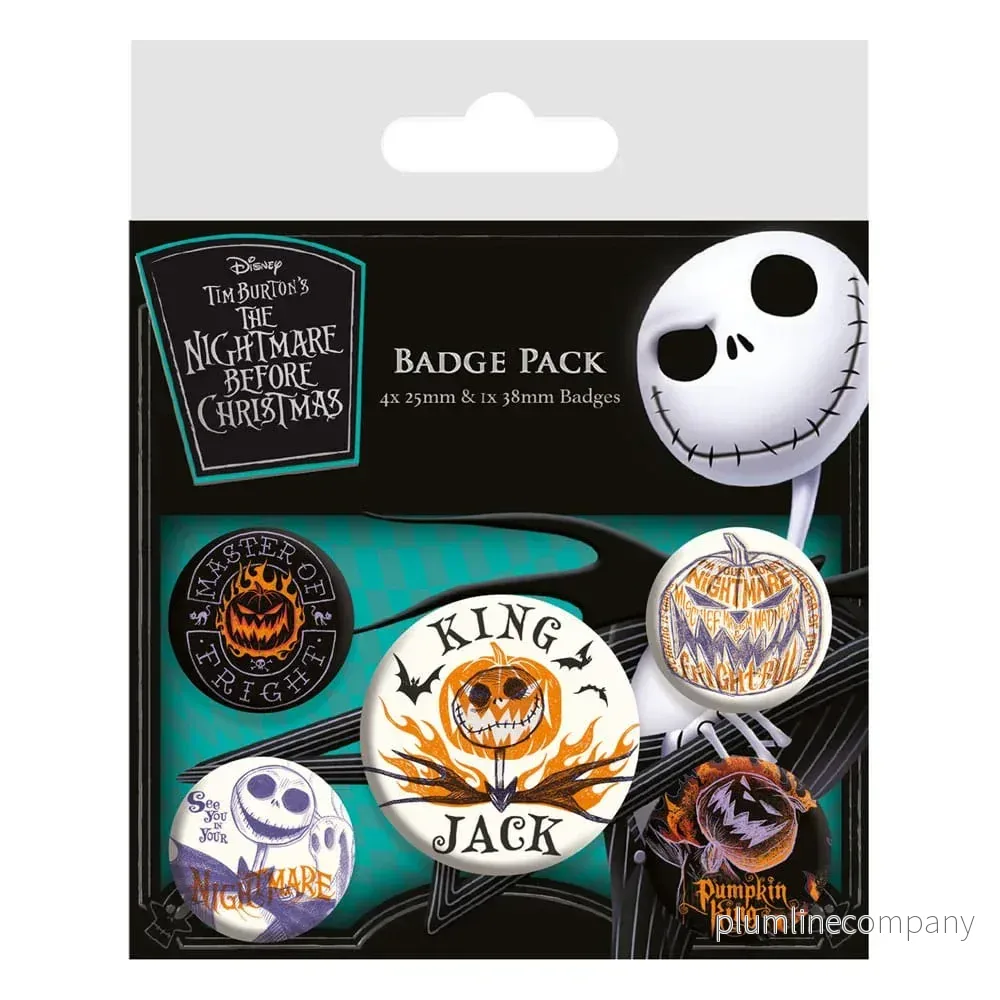 Nightmare Before Christmas Pin-Back Buttons 5-Pack Colourful Shadows Nightmare Before Christmas Pin-Back Buttons 5-Pack Colourful Shadows