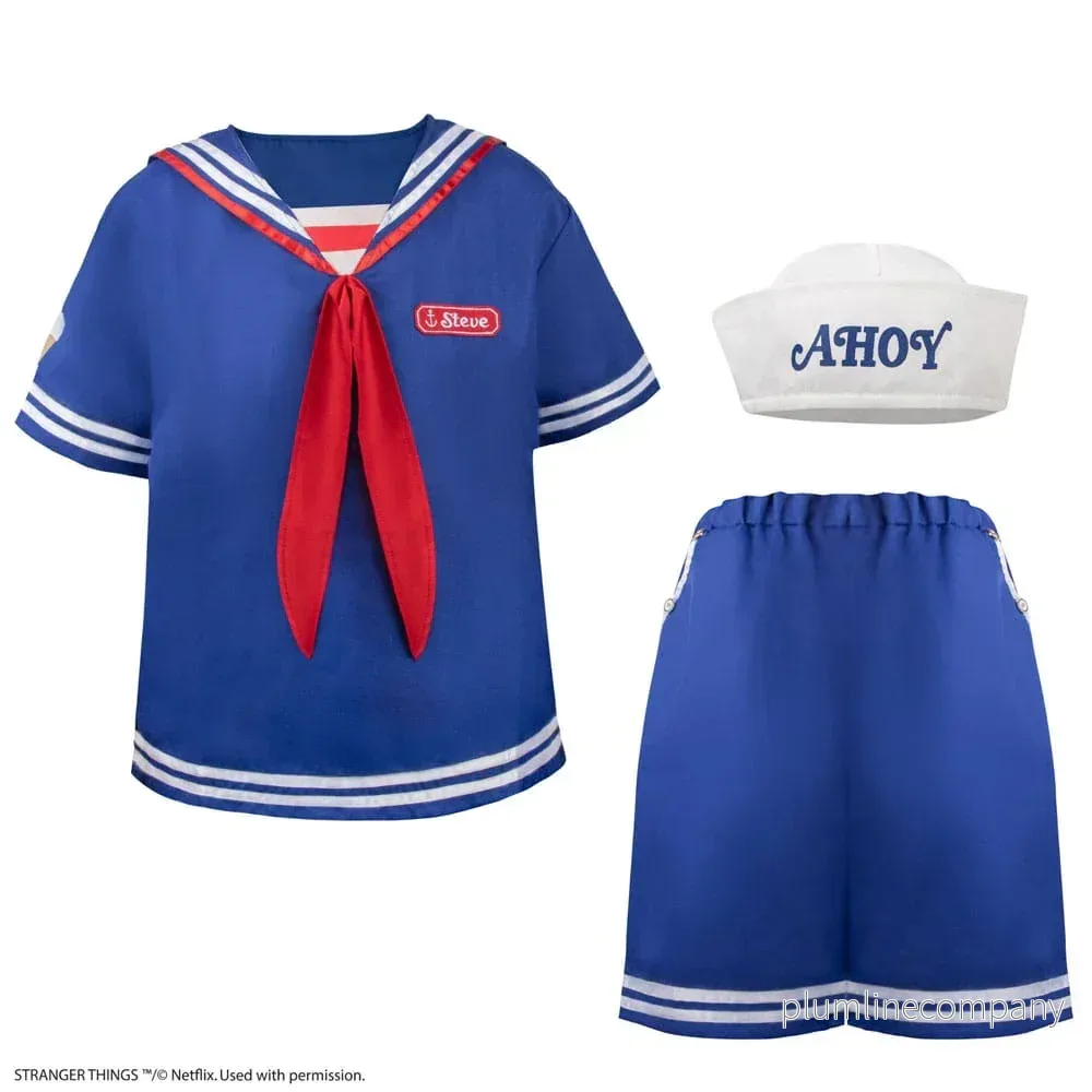 Stranger Things: Scoops Ahoy Steve Kostym Storlek S/M - Bild 2