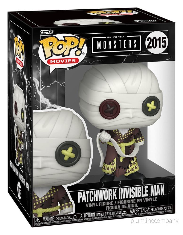 Universal Monsters Patchwork POP! Movies Figur Invisible Man 9 cm - Bild 3